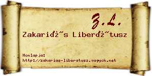 Zakariás Liberátusz névjegykártya